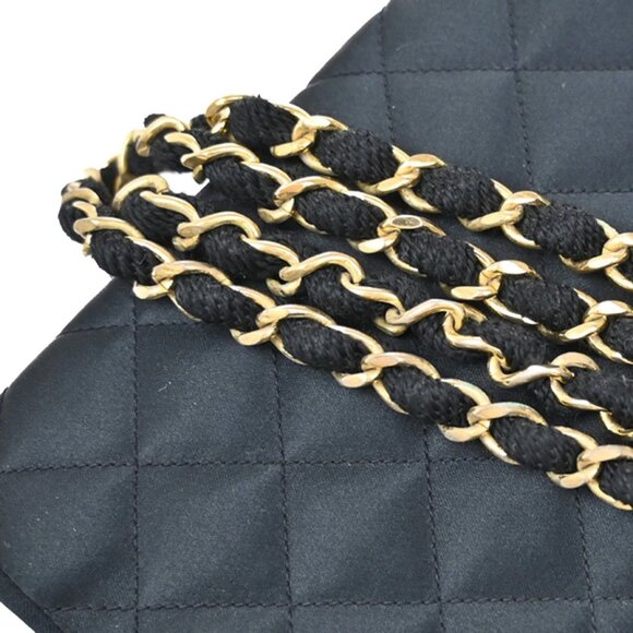 CHANEL CC Mini Matelasse Chain Shoulder Bag Satin Black GHW Vintage 648RL403 - Picture 5 of 16